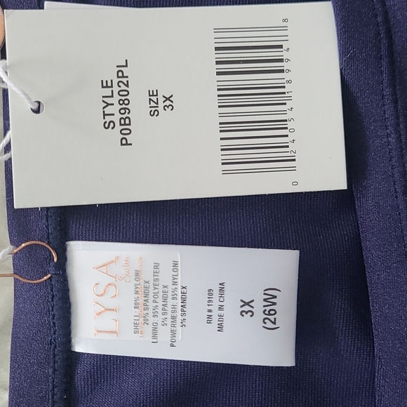 Swim Bottoms. Plus Size. Midrise. Navy LYSA Size 3x. - Picture 4 of 7